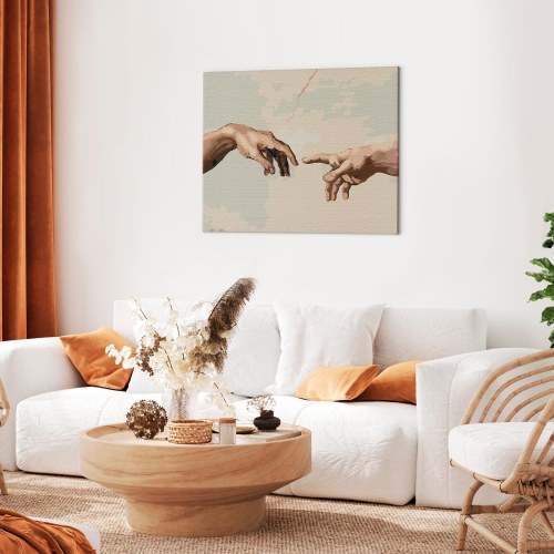 Mal efter tal billede Michelangelo Skabelsen af Adam 50 x 40 cm