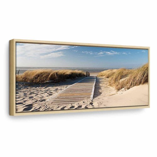 Landskabsbillede på lærred - Vild strand