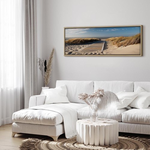 Landskabsbillede på lærred - Vild strand