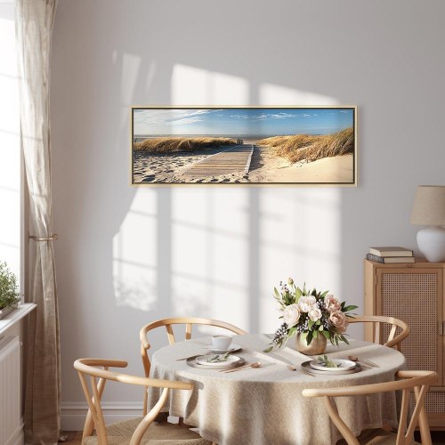 Landskabsbillede på lærred - Vild strand