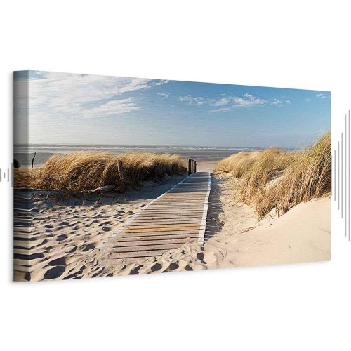 Landskabsbillede på lærred - Vild strand