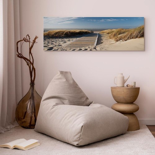Landskabsbillede på lærred - Vild strand