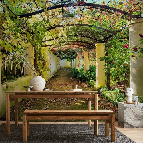 Fototapet Pergola - fototapet til væg med havegang