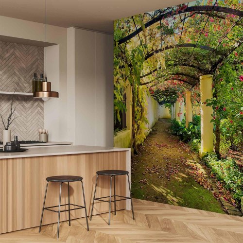 Fototapet Pergola - fototapet til væg med havegang