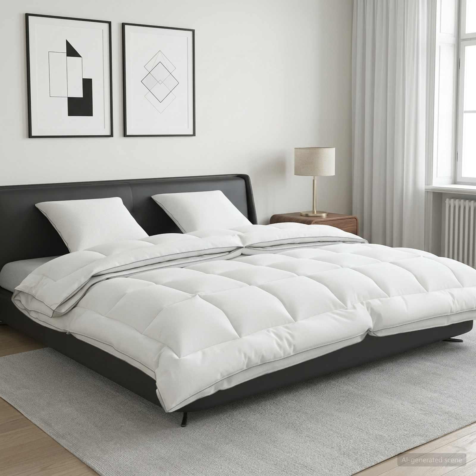 Dyne- og puddesæt 3 stk. 200 x 220 cm 4 årstider 140+220 GSM uld
