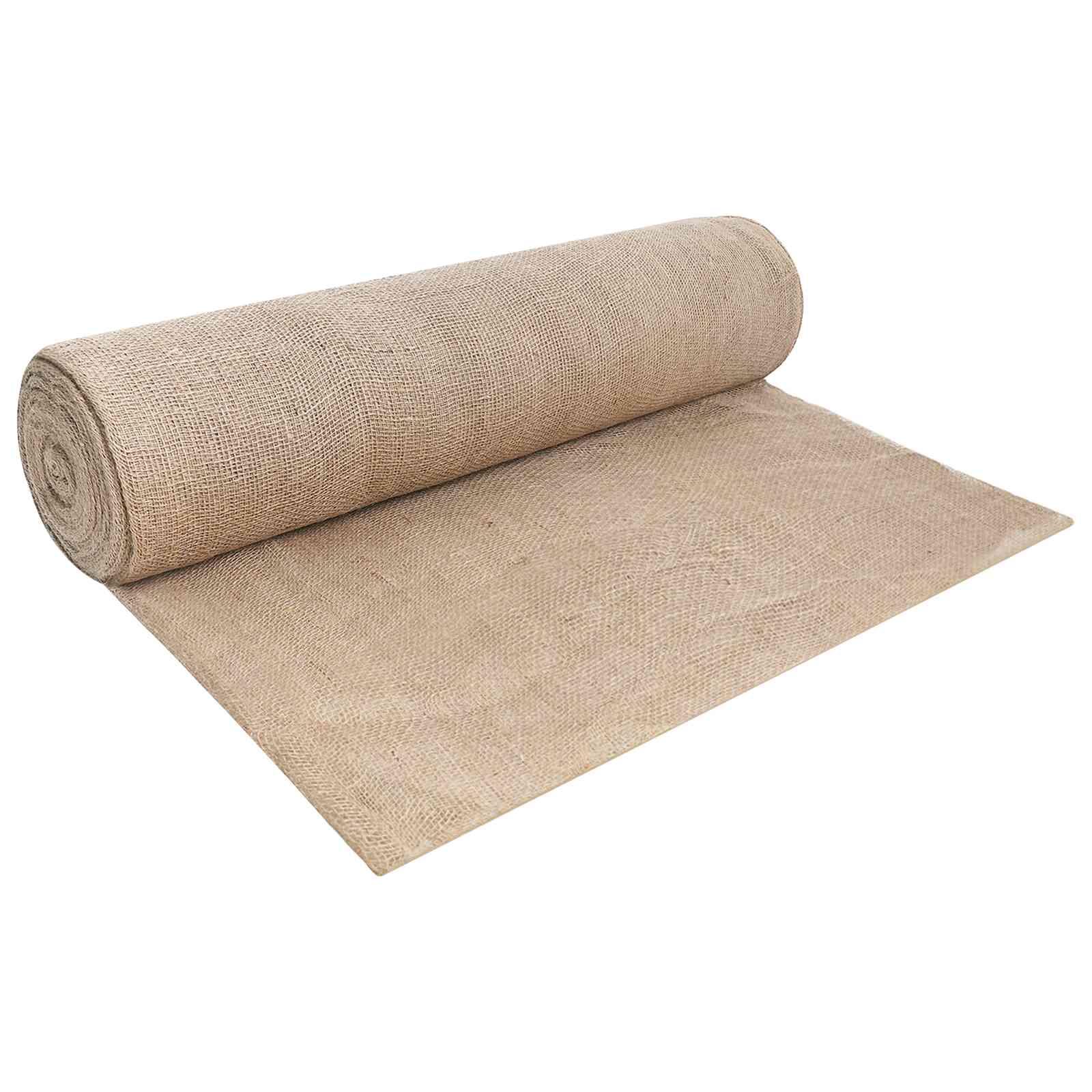 Jute rulle naturfarvet 200 x 1500 cm - dekorationsstof til DIY og indretning