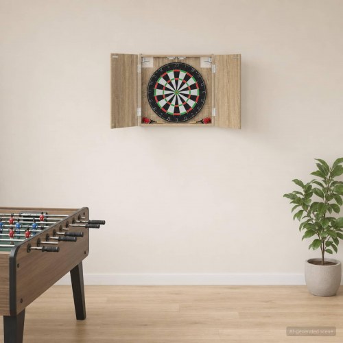 Dartskab i sonoma-eg 56 x 12 x 53,5 cm i konstrueret træ