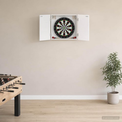 Dartskab hvid 56 x 12 x 53,5 cm i konstrueret træ