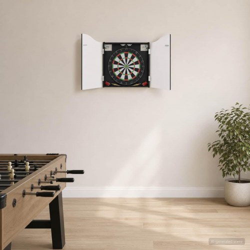 Dartskab til dartboard sort 56 x 12 x 63 cm i konstrueret træ