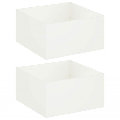 Plantekasser 2 stk. - hvid 100 x 100 x 40 cm