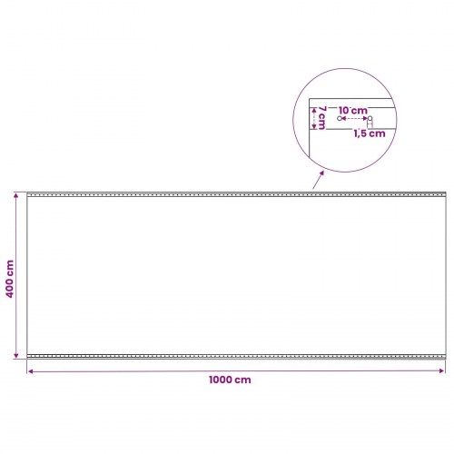 Presenning med øjer 2 stk. grøn 4 x 10 m 260 g/m² PE