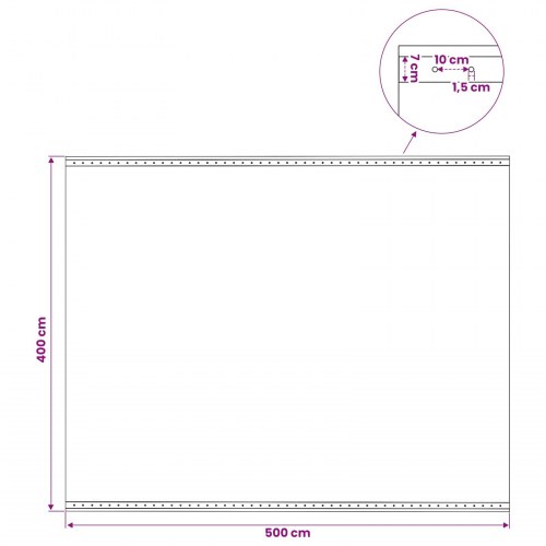 Presenning med øjer 2 stk. grøn 4 x 5 m 260 g/m² PE