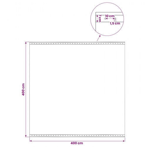 Presenning med øjer 2 stk. grøn 4 x 4 m 260 g/m² PE