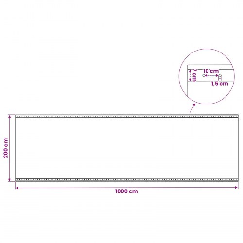 Presenning med øjer 2 stk. grøn 3 x 10 m 260 g/m² PE