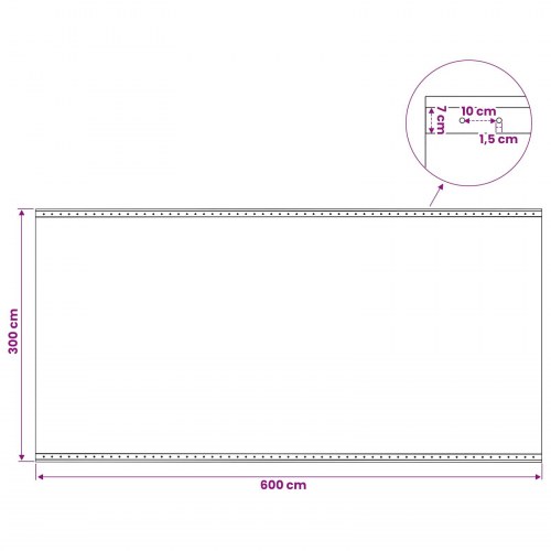 Presenning med øjer 2 stk. grøn 3 x 6 m 260 g/m² PE
