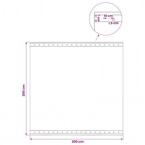 Presenning med øjer 2 stk. grøn 2 x 2 m 260 g/m² PE
