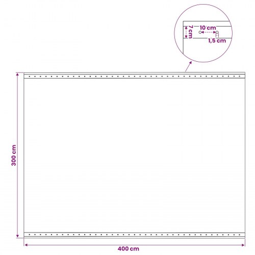 Presenning med øjer 2 stk. grøn 3 x 4 m 260 g/m² PE