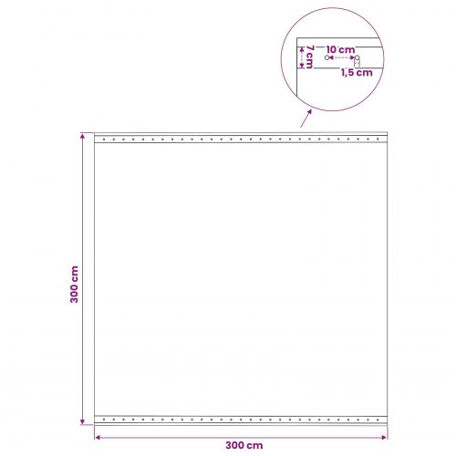 Presenning med øjer 2 stk. grøn 3 x 3 m 260 g/m² PE