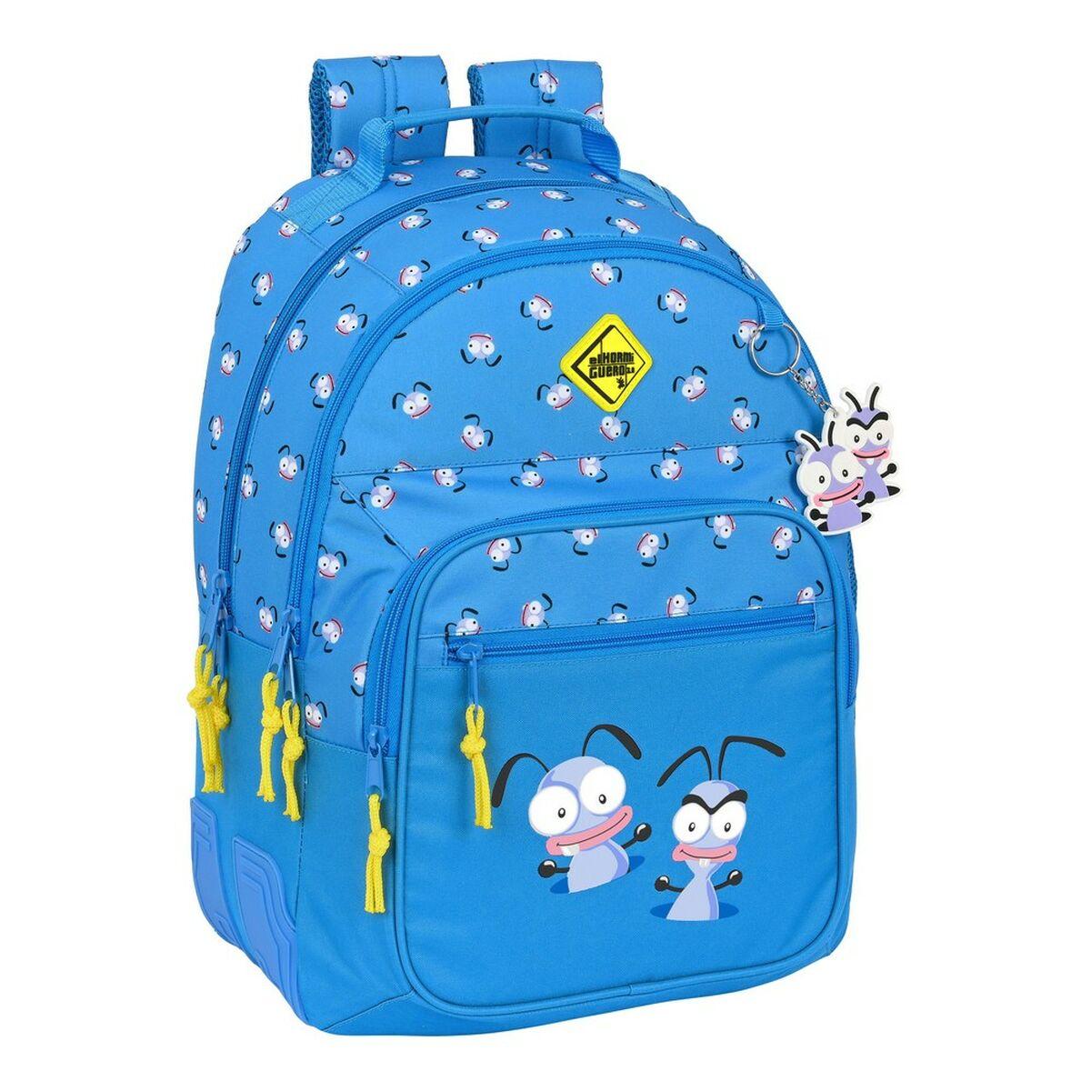 El Hormiguero skoletaske blå 32 x 42 x 15 cm billede