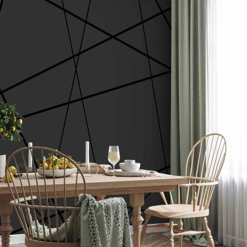 Fototapet med geometrisk mønster - Mørk krydsning