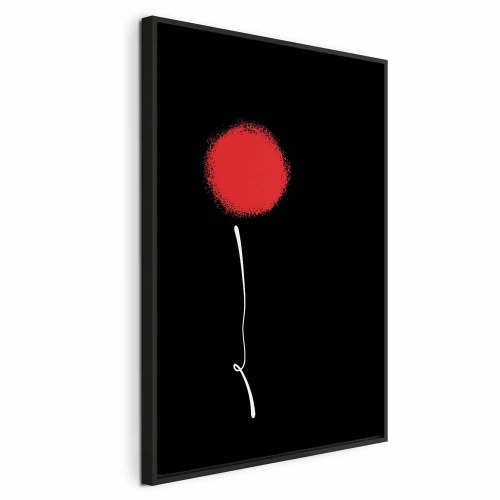Abstrakt billede på lærred - Minimalistisk blomst, lodret