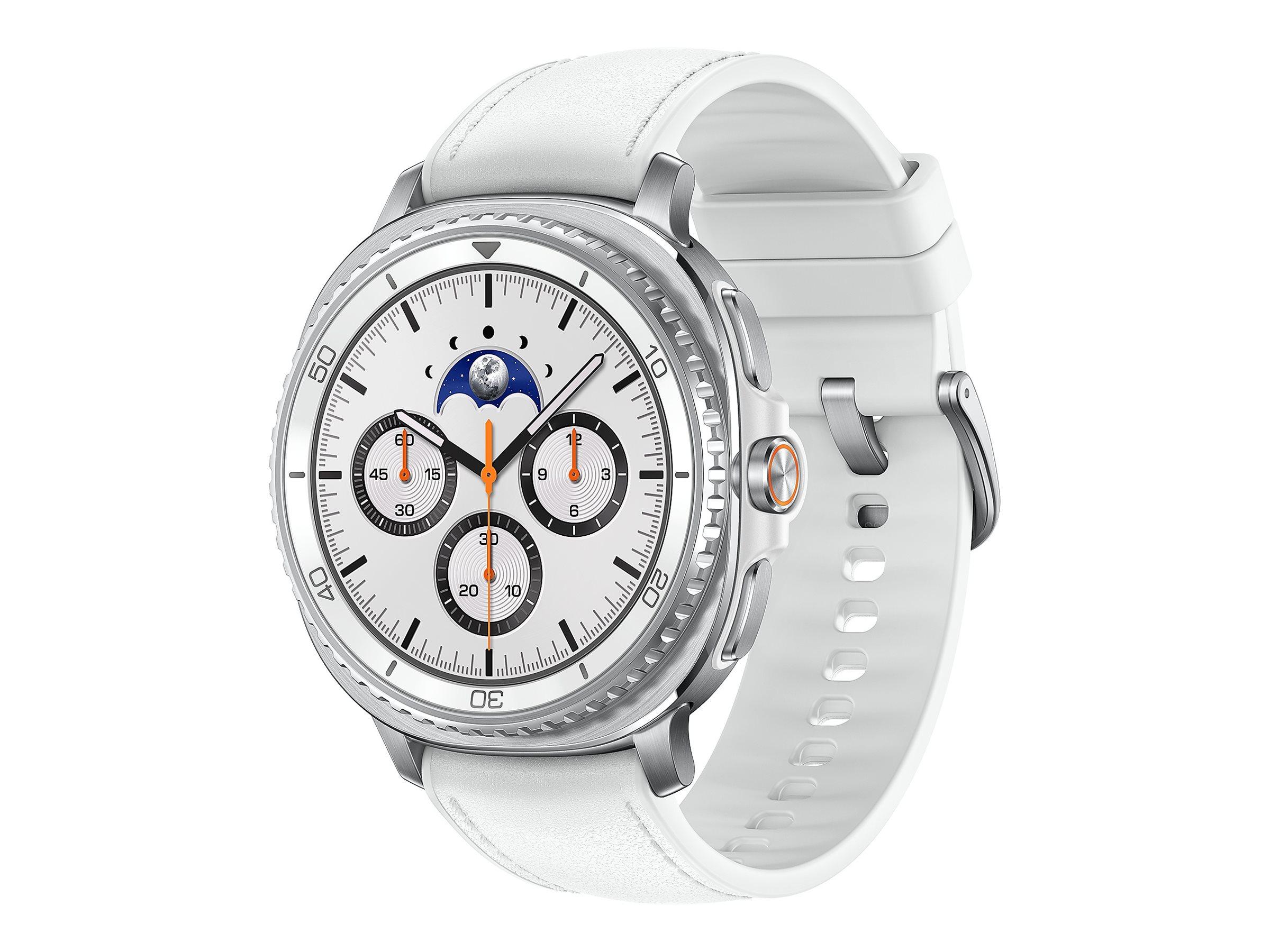 Samsung Galaxy Watch8 Classic 46 mm LTE smartwatch 64 GB - Sølv/Hvid