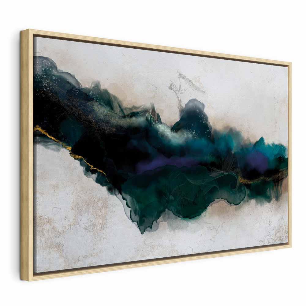 Billede på lærred Rift of Blue bredformat - 90 x 60 cm - I en naturlig træramme billede