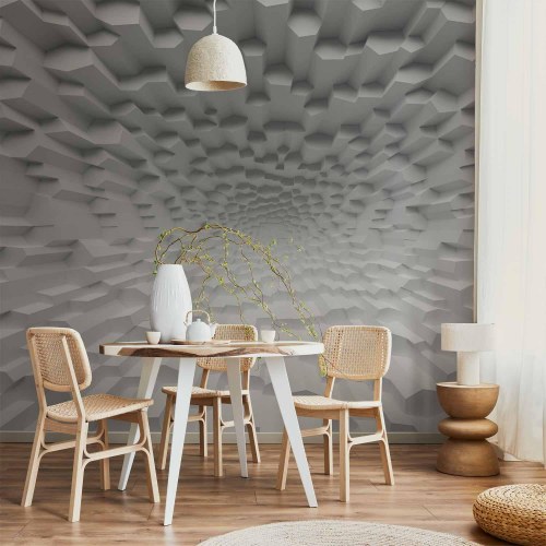 Fototapet 3D - Glemslens Afgrund i grå