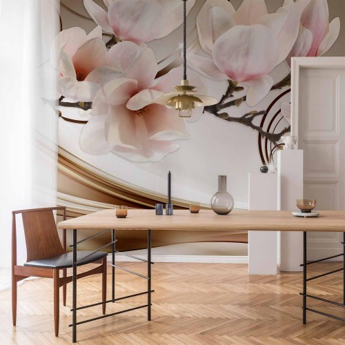 Fototapet med magnolia - Bølger af magnolia