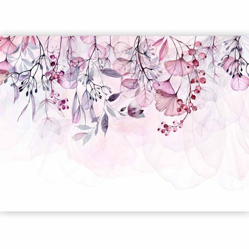 Fototapet Foggy Nature - pink