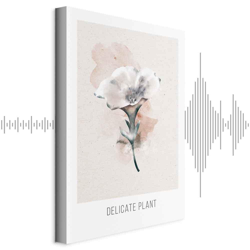 Billede på lærred Delikat plante lodret - 80 x 120 cm - Akustisk billede