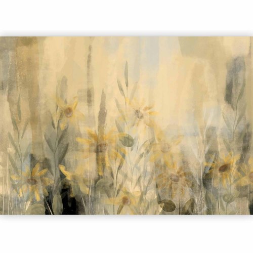 Fototapet A Touch of Summer med blomstereng og gule blomster