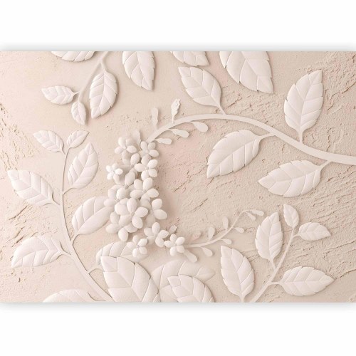 Fototapet Paper Flowers - beige