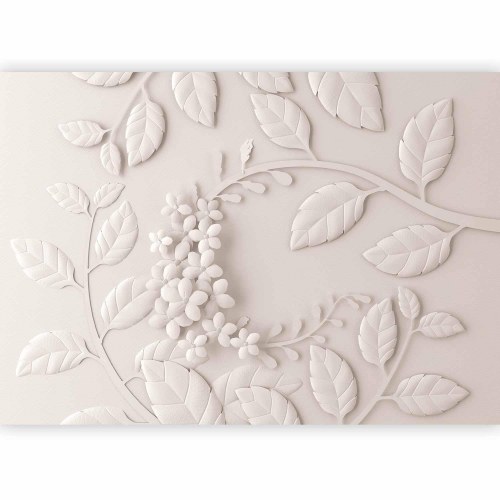 Fototapet Papirblomster - creme