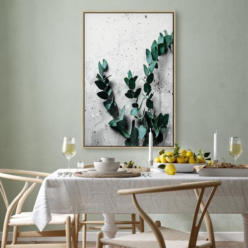 Lærredsbillede Eucalyptus Scent 1-delt lodret - vægbillede med blade