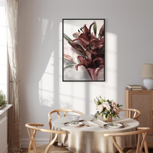 Lærredsbillede Floral Form (1 del) lodret