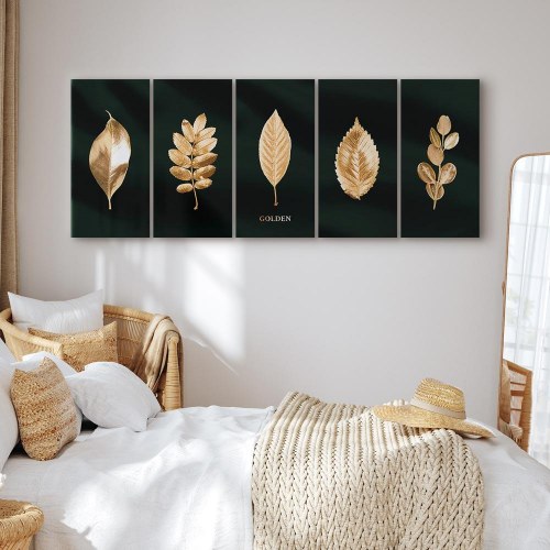 Noble Collection lærredsbillede i 5 dele smal 200 x 80 cm