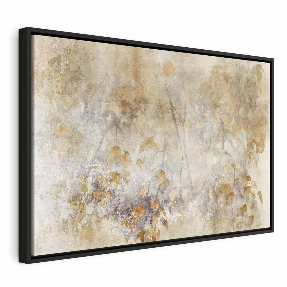 Lærredsbillede Natur i akvarel 1-delt bredformat - 60 x 40 cm - I en sort træramme billede