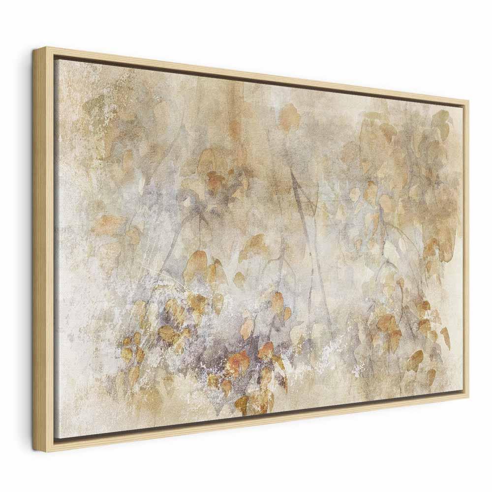 Lærredsbillede Natur i akvarel 1-delt bredformat - 60 x 40 cm - I en naturlig træramme billede