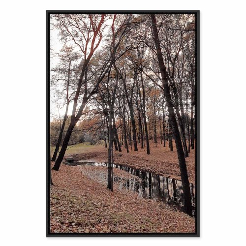 Lærredsbillede Autumn Walk - lodret