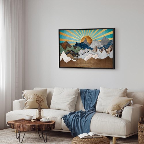 Billede på lærred - Morgen i bjergene bredformat
