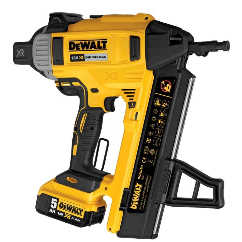 DeWALT DCN890P2-QW, Sømpistol, Vinklet magasin, Sort, Gul, 1,3 cm, 5,7 cm, 2,6 mm