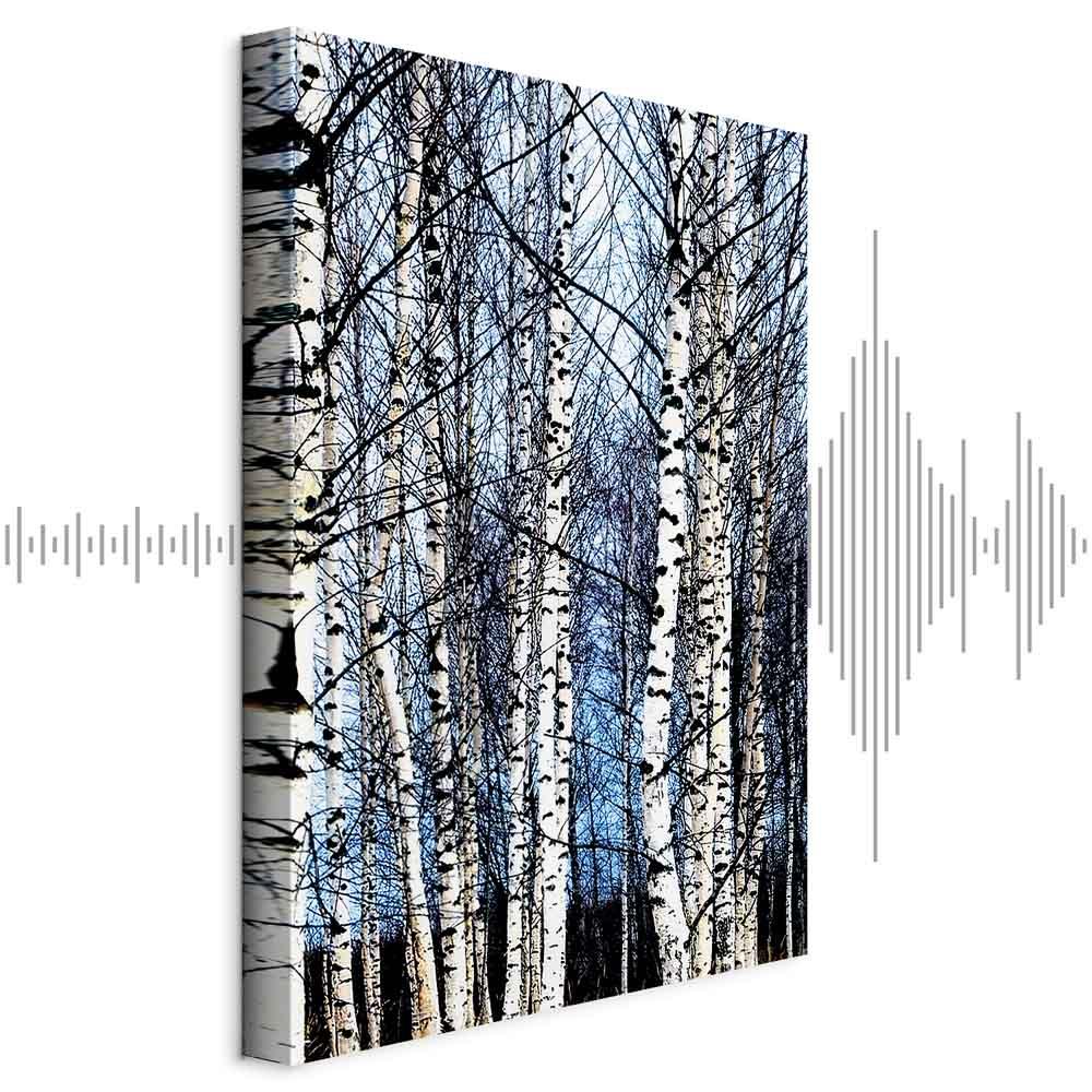 Lærredsbillede Frostklar januar lodret landskab - 60 x 90 cm - Akustisk billede