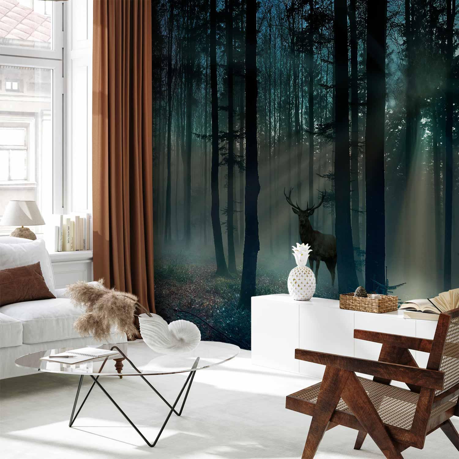 Fototapet Mystisk Skov - tredje variant - 500 x 350 cm - Premium