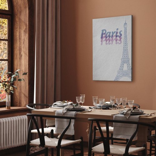 Lærredsbillede Paris i akvarel - lodret
