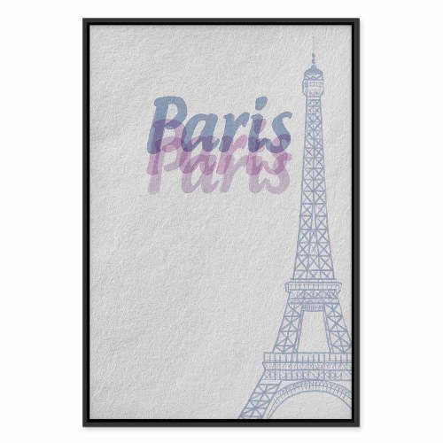 Lærredsbillede Paris i akvarel - lodret