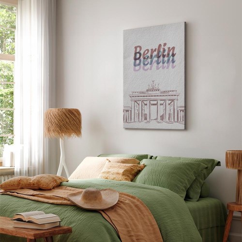 Lærredsbillede Berlin i akvarel - lodret