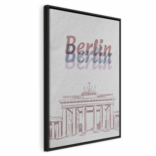 Lærredsbillede Berlin i akvarel - lodret