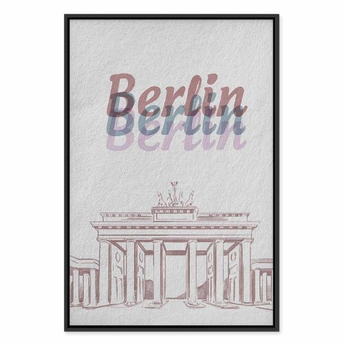 Lærredsbillede Berlin i akvarel - lodret