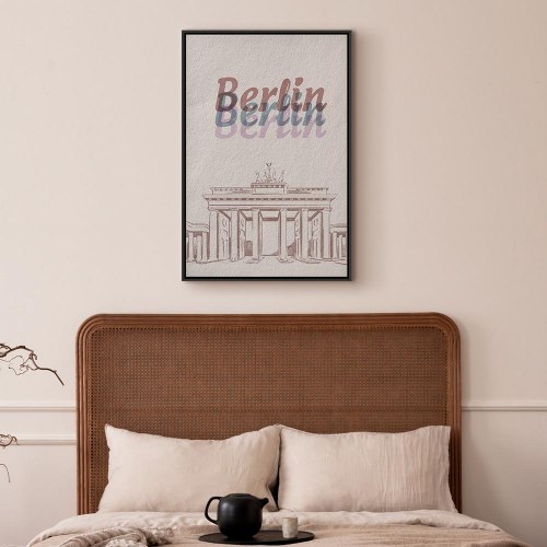 Lærredsbillede Berlin i akvarel - lodret